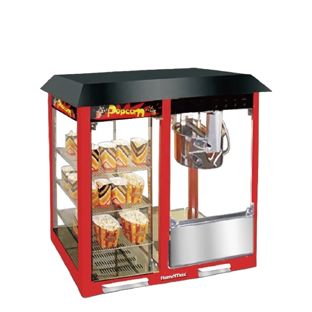 Машина для приготовления попкорна с подогревом, машина для приготовления попкорна с подогревом
