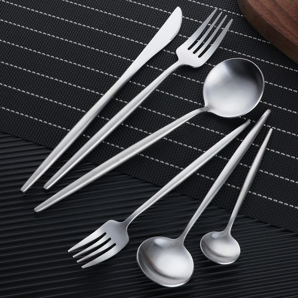 Wholesale 6pcs Knife Spoon And Fork Set Bulk Gold Cutlery Set