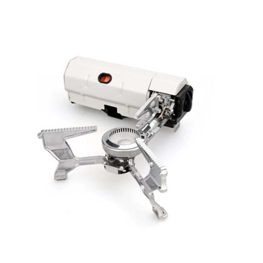 Mini folding gas stove outdoor camping picnic gas stove portable fire boiler tea stove white