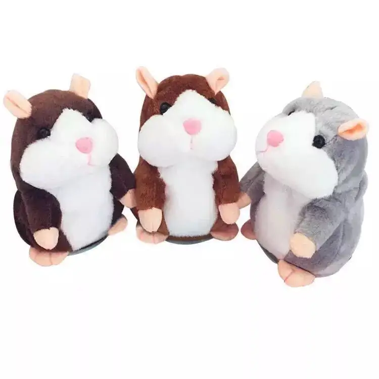 
Hot Sale 15cm Lovely Voice Record Repeat Talking Hamster Mimicry Pet Plush Toy 