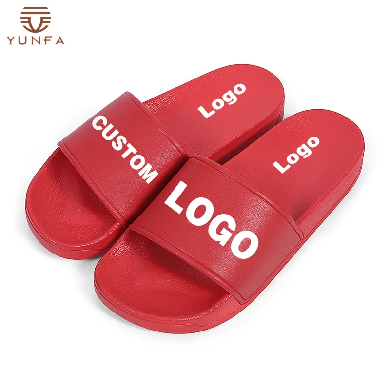 Wholesale Cheap Customed Slide Slipper Brand Custom Indoor And Outdoor Man Lady Logo Printed For