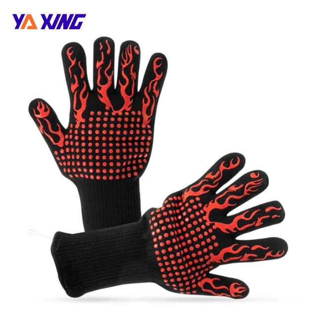 BBQ Grill Gloves Heat Resistant: High Temp Resistance Fireproof Glove