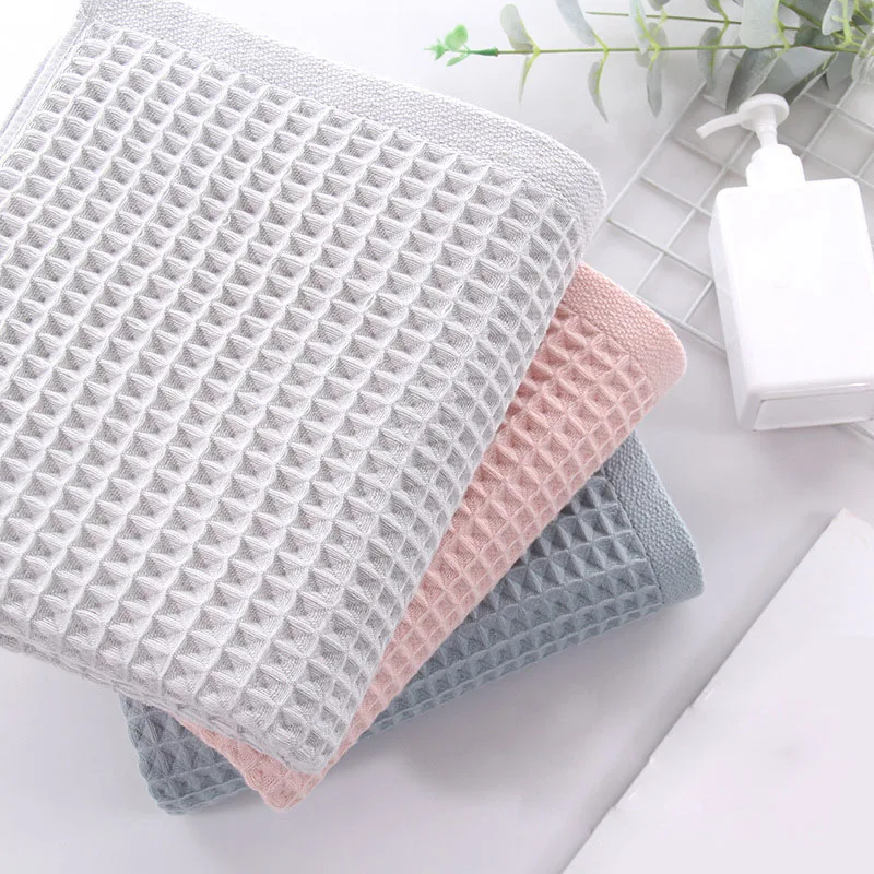 100% Organic Cotton Knitted Baby Blanket Waffle Soft Bath Towels Baby Swaddles Security Blanket Soft And Comfortable