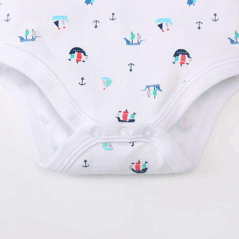 
2021 Factory direct hotsale newborn 100% cotton cute print summer baby clothing baby boys rompers clothes 