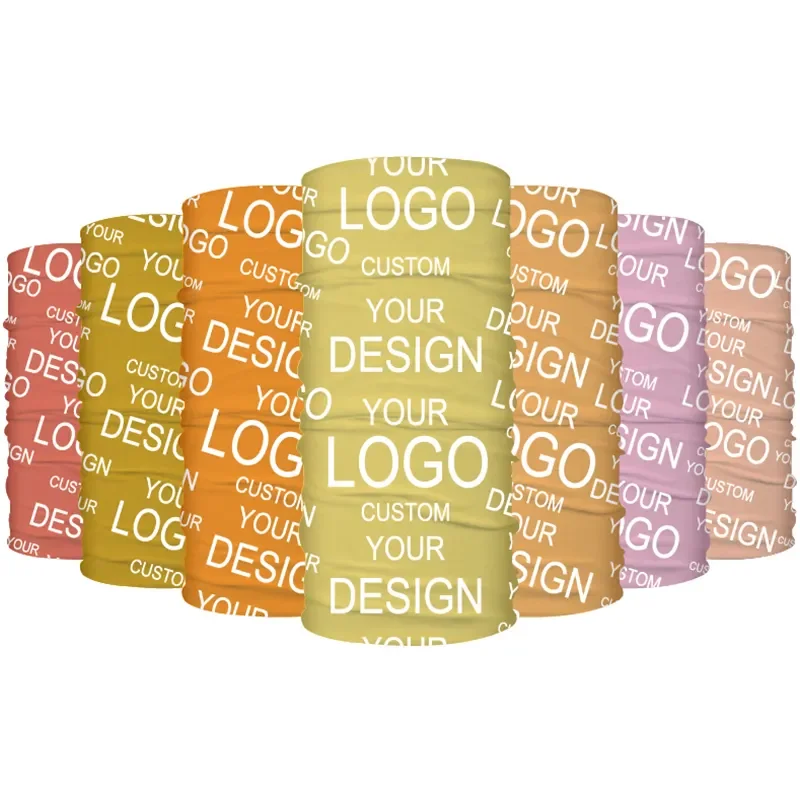 Custom Logo Printing Manufacture Oem Neck Gaiter Scarf Hood High Quality Seamless Bandanas