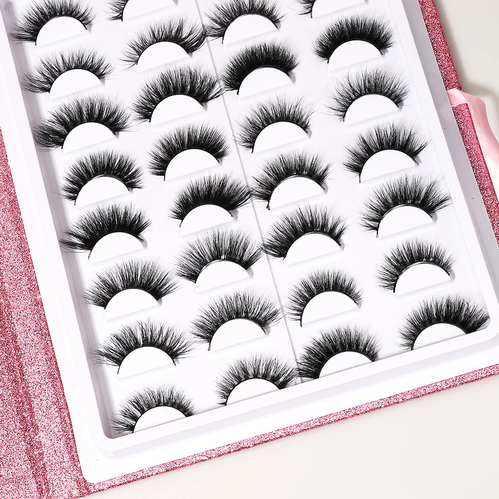 Wholesale Dramatic Faux Mink Eyelash Vendor Diamonds Customized Boxes Packaging Fluffy Lashes 3D Silk Eyelashes
