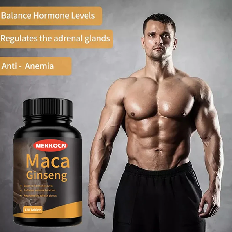 OEM/ODM power natural ginseng capsules maca root capsules with ashwagandha ginseng men supplement ginseng hard capsule