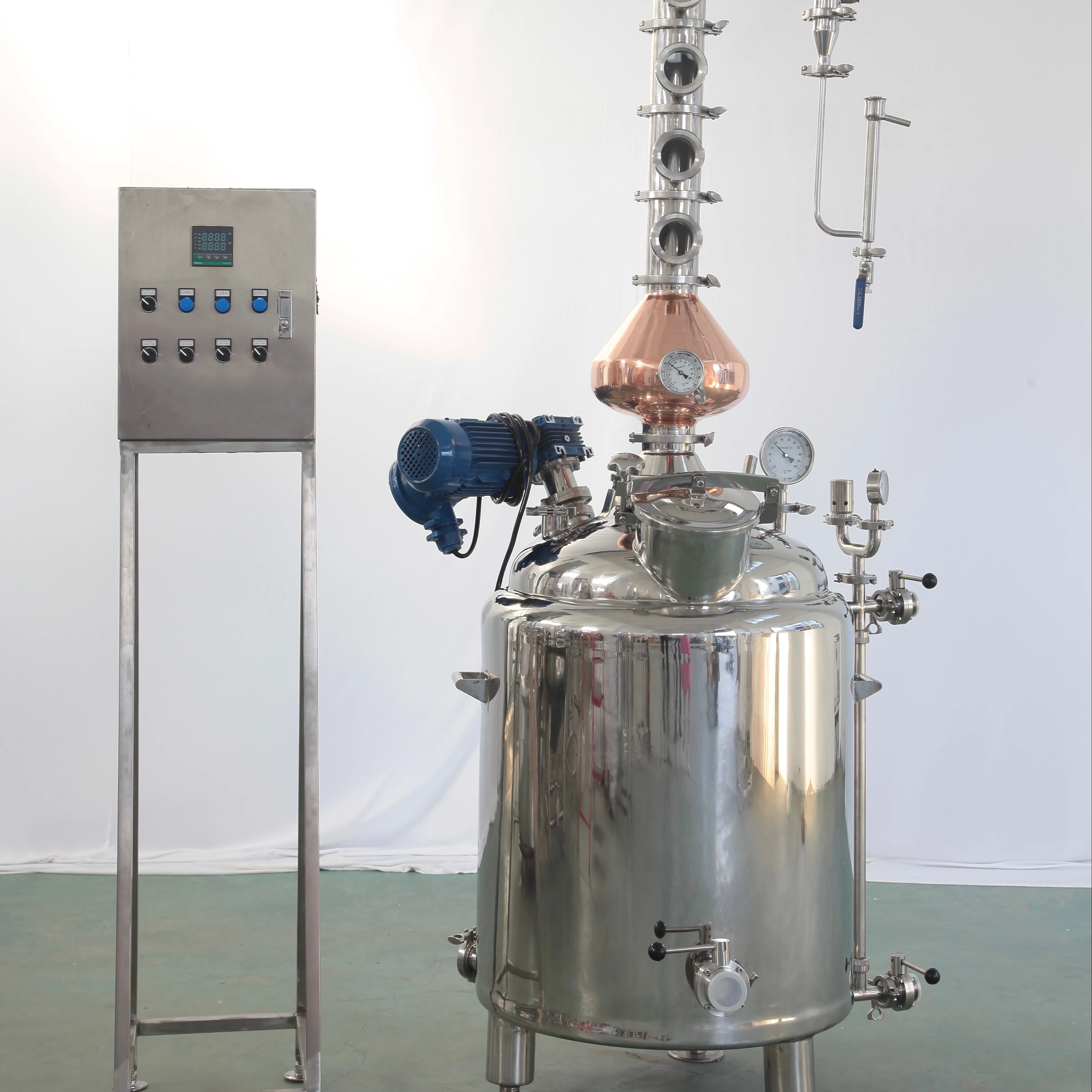 SS304 150L jacket bolier with still column agitator included