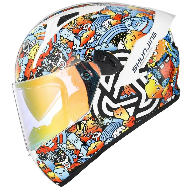 High Quality Motard Flip up Helmet Motorcycle Race Car Double Visor Motor Bike Protective Custom Helmets Motorcycle Motorcycle
