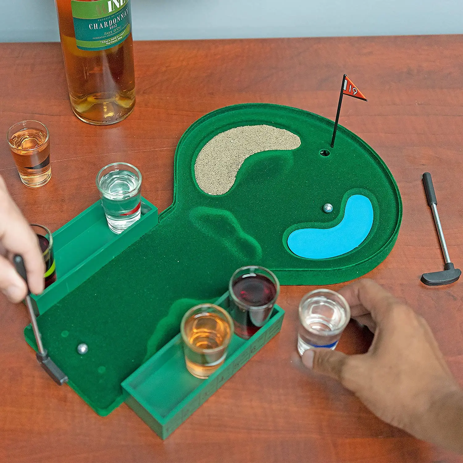 Mini Golf Shot Glass Drinking Game Set For Adults Pub Party Game