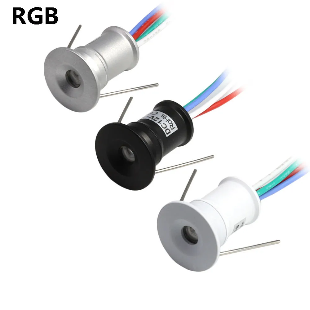 Indoor Spot Light 1W RGB Mini Led Downlight DC 3V 12V CCT  Ceiling Light Small Showcase Cabinet Light