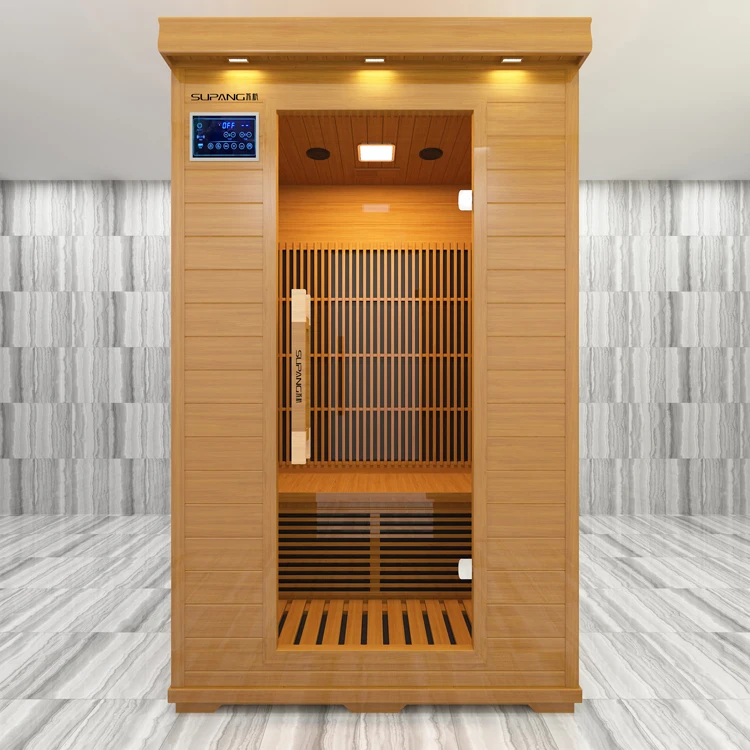 Высокое качество полный спектр полный Переднее стекло 2 человека инфракрасная сауна комната дома двойная панель управления сауна