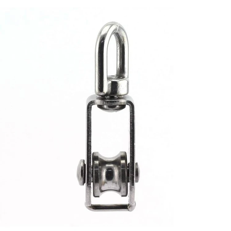 In Stock Wire Rope Hanging Pulley Wheel 304 Stainless Steel M15 Single Pulley Block