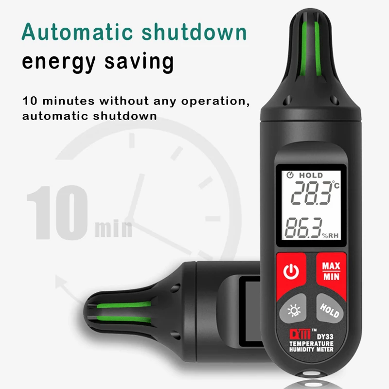 Thermo-hydrometer Lcd Display Thermometer & Hygrometer DY33 Max Min for Storage