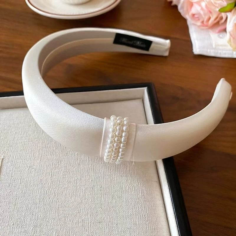 wholesale fashion elegant hair accessories hair tie minimalist headband pearl hair bands for women