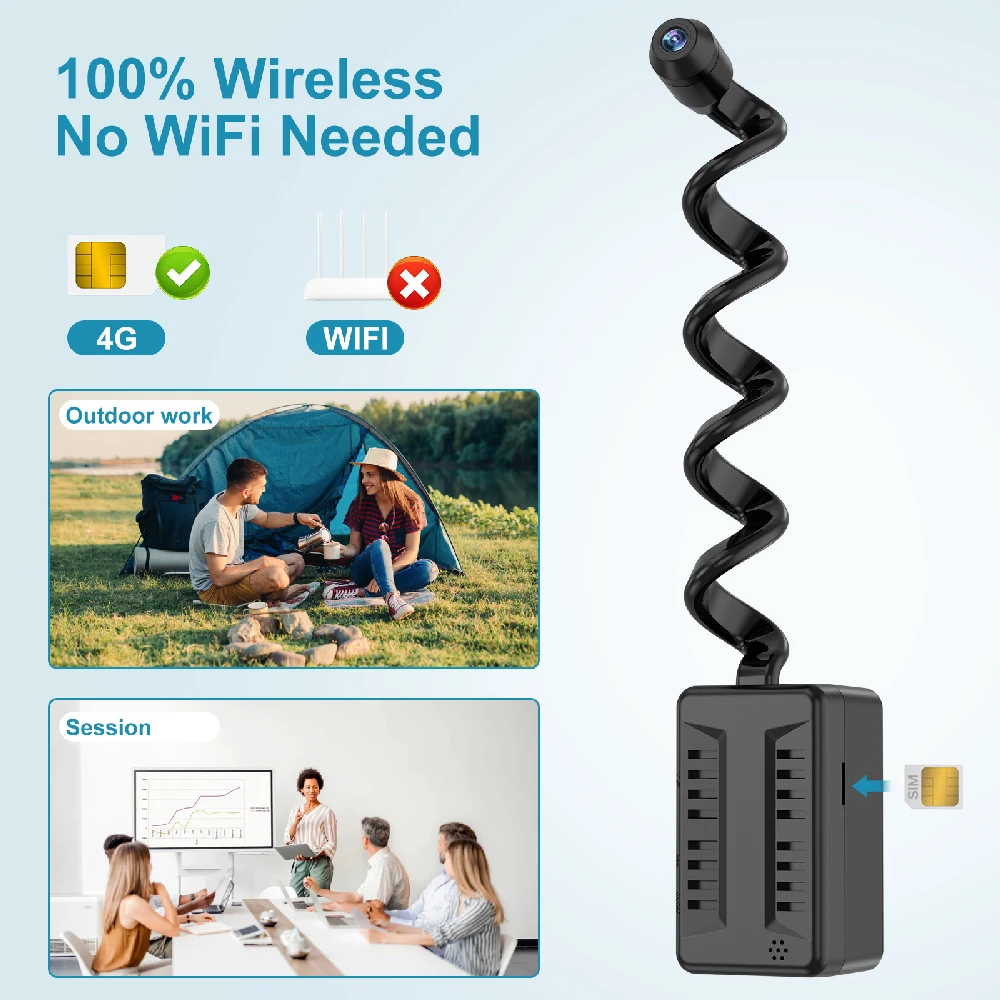 ShireStar Factory Price 2MP HomeEye App Remote Access ON VIF Bluetooth Mini Camera Mini Camera with Battery 4G Sim CCTV Camara