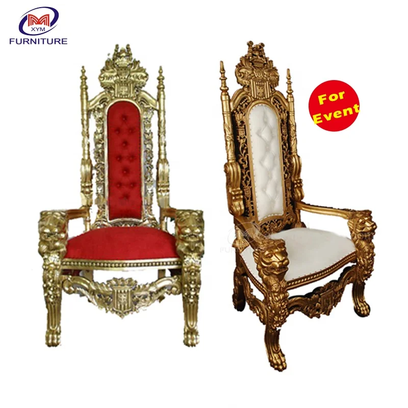 Luxury Wedding Furniture High Back King Throne Chair For Sale