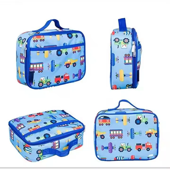 Custom Printed Kids Lunch Bag Portable Cartoon Cute Lunch Box Insulated Children Cooler Lunch Bag for Girls and Boys