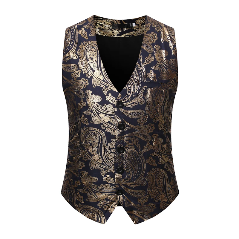 
Factory Price Wholesale Custom Wholesale Mens 100 Polyester Vest Floral Designer Steampunk Waistcoats 