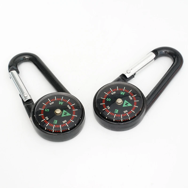 MU Custom Keychain Portable Hanging Buckle Carabiner Compass For Outdoor Hiking