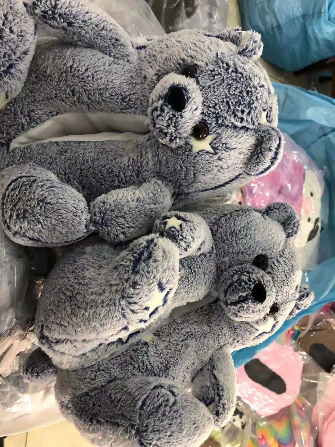 Order 3 Ship 5 high quality thick glow teddy bear slides warm fur indoor slippers best selling with high delivery speed