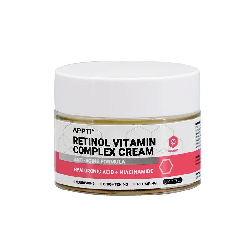 Low Moq Custom Retinol Face Serum Face Cream Moisturizer Vitamin Anti Aging Complex Cream Skin Care Set