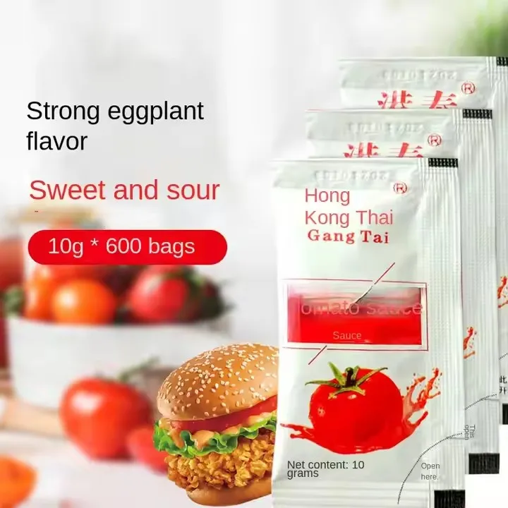 Tomato Sauce 10g * 600 Bags of Chinese Factory Cooking Sauce Natural Tomato Sauce Cheap High Quality Fresh Ketchup