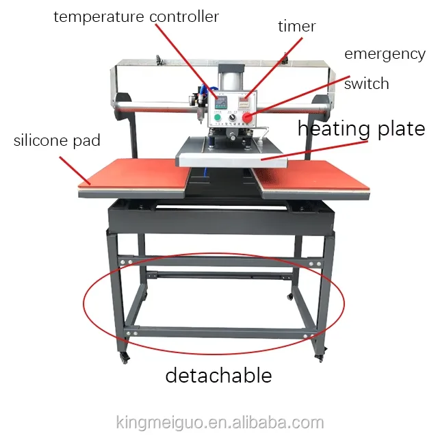 new product 40*60 cm Double Station Automatic Pneumatic Sublimation T shirt Heat Press Machine for Factory price