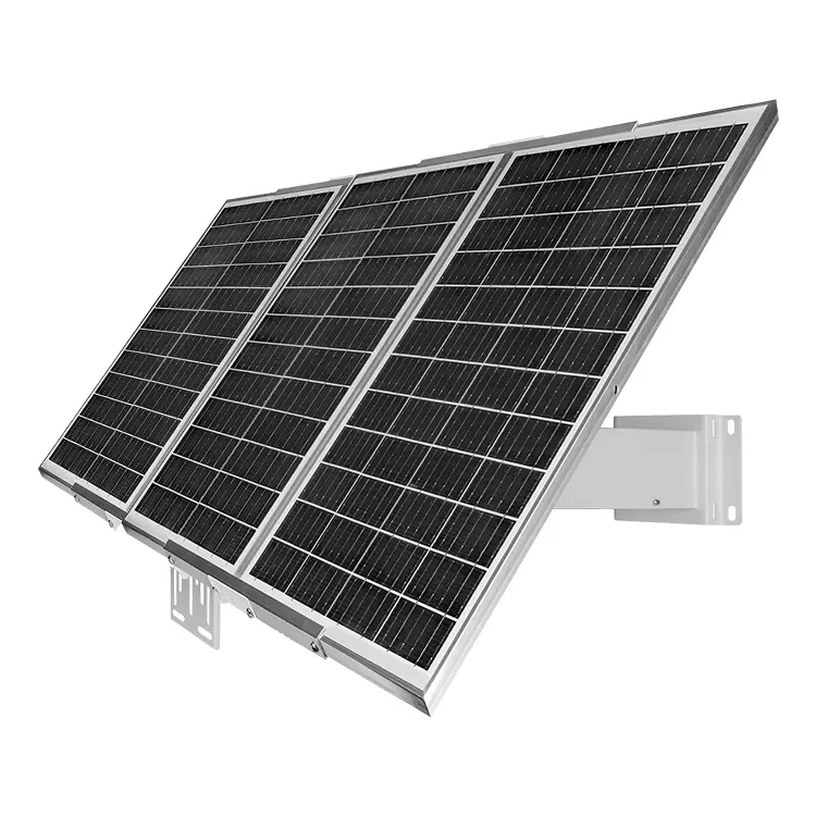 Factory price Big power 120W Solar Power For CCTV Surveillance Cameras 16V Solar Panel Built-in 18650 battery pack