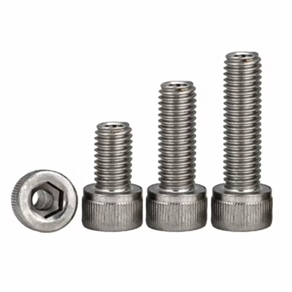 Custom 304 Stainless Steel Bolts high Strength hex Socket Screws M6 M8 M10 M12 Screws Twill Cylindrical Head Bolts