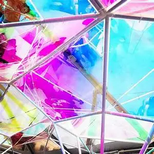 70u+23uPET Thickness MOQ 30m Iridescent 3M Dichroic Mylar Reflective Pet Window Film For Glass Or Acrylic