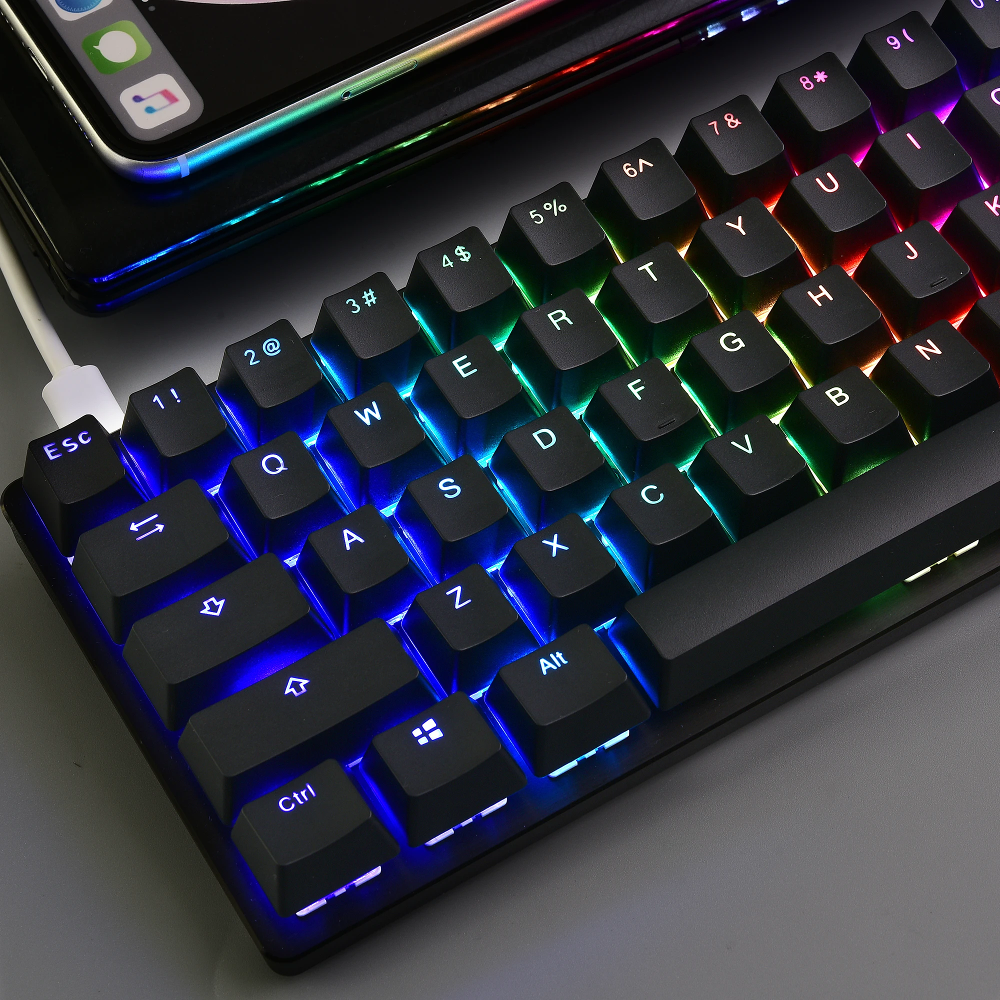 MK22 Factory support wholesale pbt keycaps 60% ergonomic gaming  mechanical switch61 keys mechanical keyboard