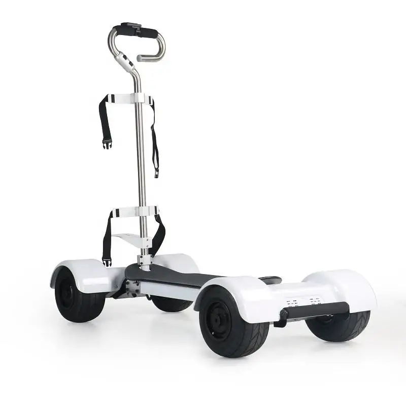4-Wheel Aluminium Foldable Golf Cart Mobility Scooter with 10.5inch Tire and 2000W Electric Board White Lithium Battery