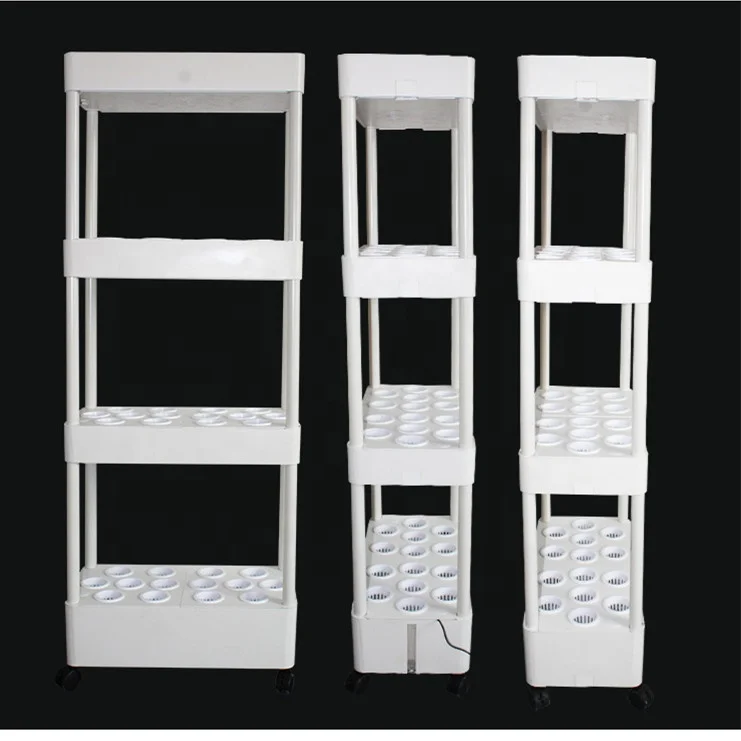 NFT Hydroponic System 4 Layers 56 Net Pots Vertical Garden Planter Complete Led Grow Light Kit for Vegetables