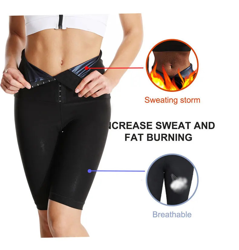 New Arrival Neoprene Sauna Sweat Pants Women Fitness Lose Weight Tummy Control Waist Trainer Slimming Corset Yoga Leggings