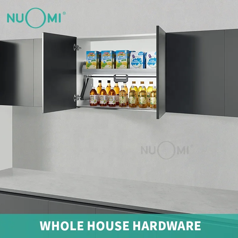 NUOMI ALPHA series Cupboard Two Tier Lifter Dishes Rack pull down shelf kitchen storage