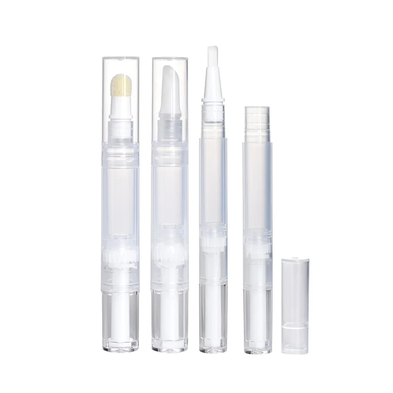 
new design 3ml plastic empty twist lip gloss cosmetic pen container for wholesales 
