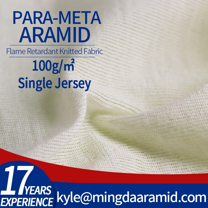 China made 100% meta aramid 100gsm fabric heat resistant insulation fabric for  firefight workwear