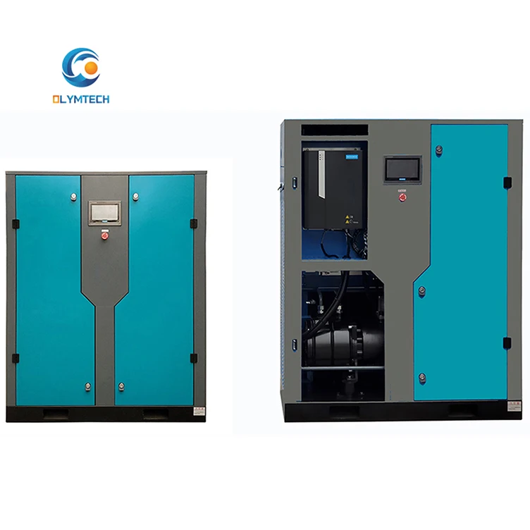 Olymtech Oil Cooled Vertical 55kw 75hp Industrial Air Compressor 55kw 75hp PM VSD Screw Air Compressor