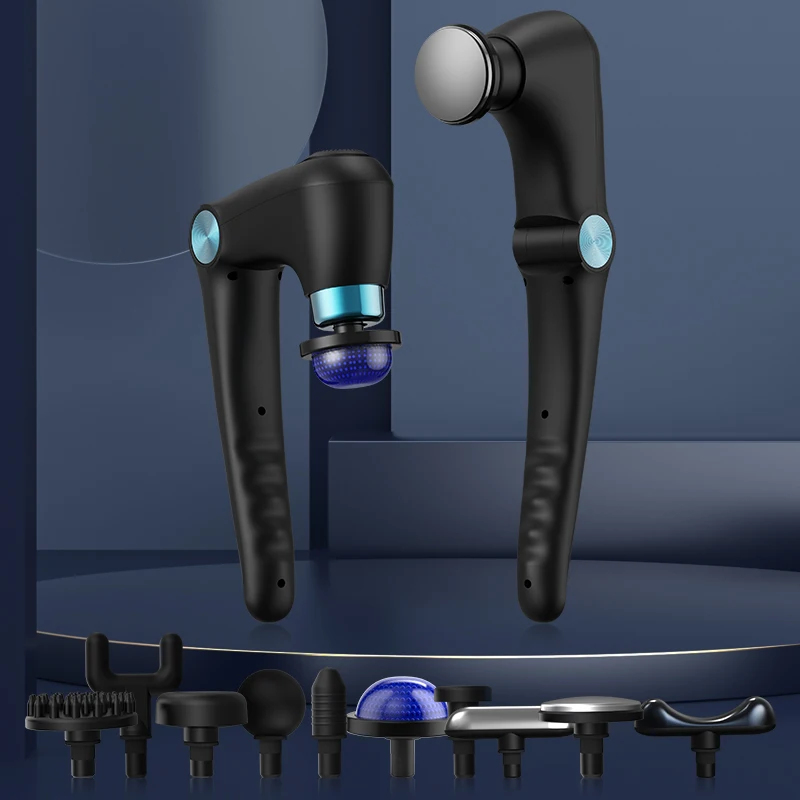 9 Speeds Sports Body Pressure Sensor Deep Tissue Muscle Massage Gun with Heat and Cold Head