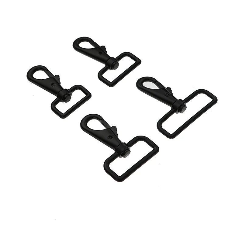 trigger clip key ring hook lanyard snaps Soild carabiner for sales black metal swivel dog Popular Beautiful