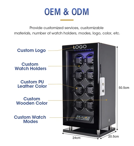 Support Customization Quiet Smart Remote Control Touch Screen Luxury Automatic Watch Winder