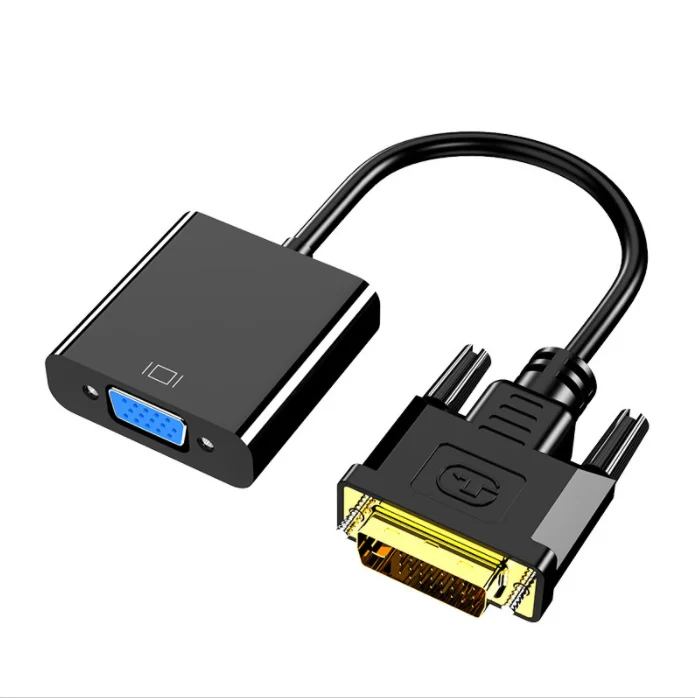 DVI to VGA Adapter 1080p Active DVI-D to VGA Adapter Converter 24+1 Male to Female Adapter Cable For PC