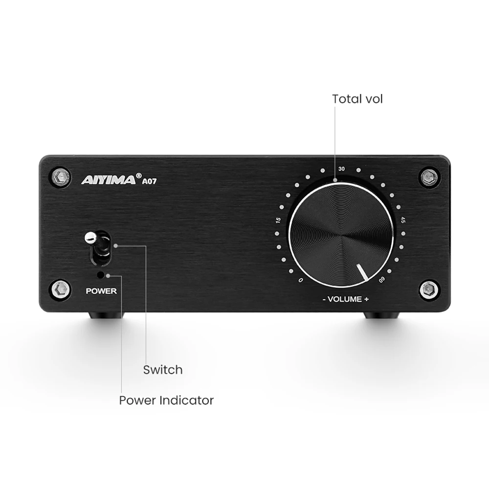  AIYIMA A07 2 0 Мини цифровой HiFi усилитель мощности аудио 300Wx2 TPA3255 для домашнего кинотеатра класса D стерео звуковой