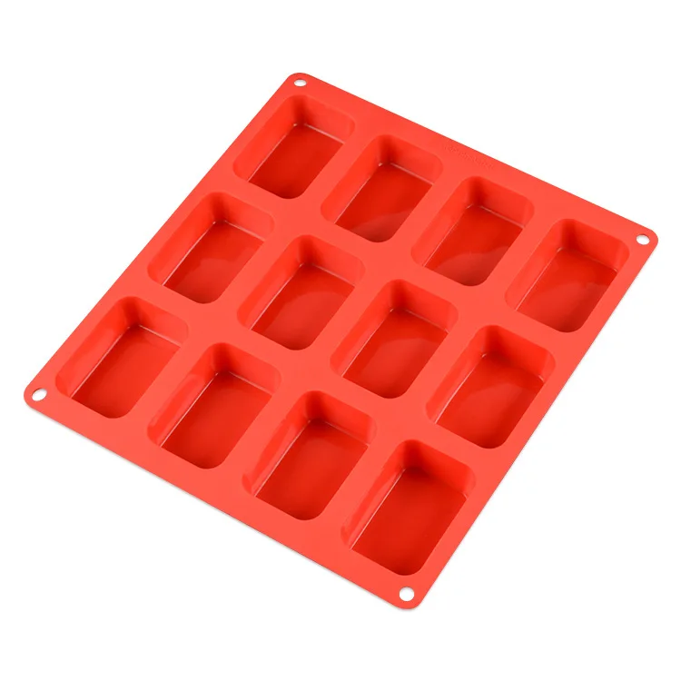 Big large loaf shape 12 cavity rectangle rectangular square silicone rubber mould soap mold for soap making