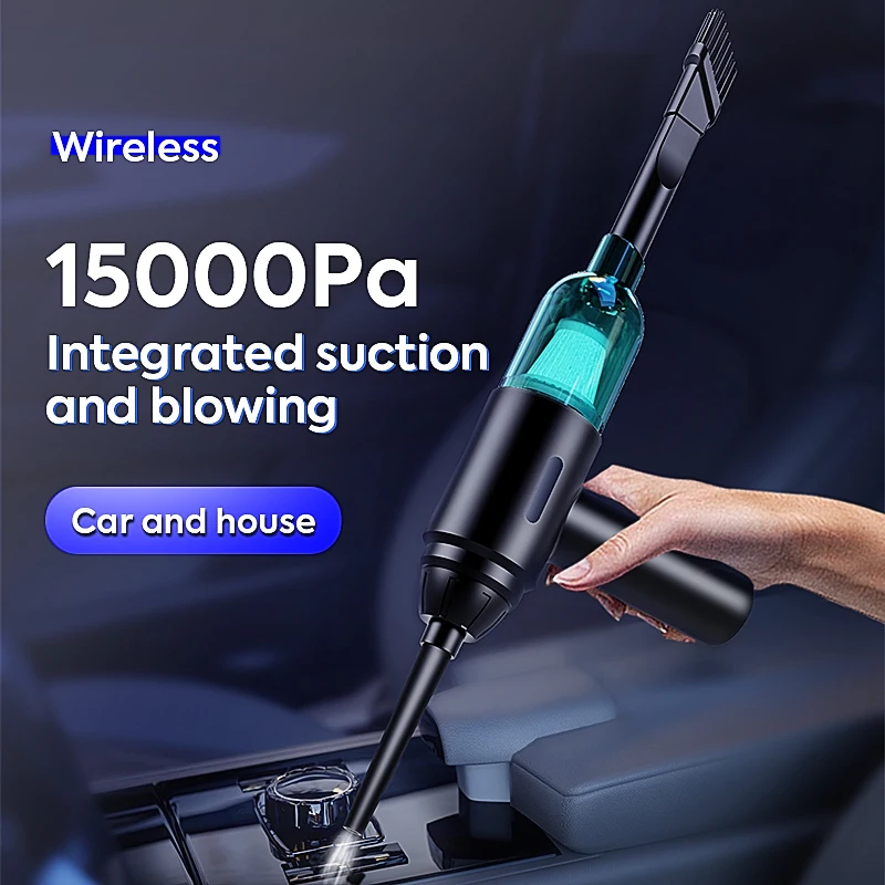 Portable Handheld 2 in 1 Mini Cordless Compressed Electric Air Duster Blower Gun Wireless Vacuum Cleaner For Car Home Office