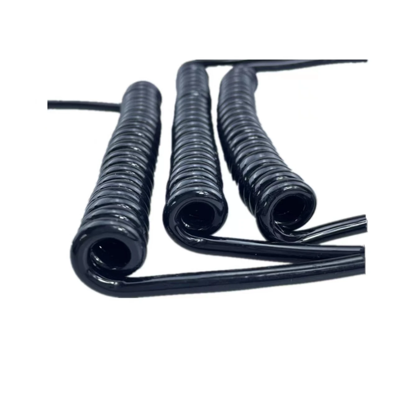 Custom Spring Coiled 2 Core Wire Cable Dc 5.5*2.1 5.5*2.5mm Jack Male/female Power Cable Spiral Power Cable