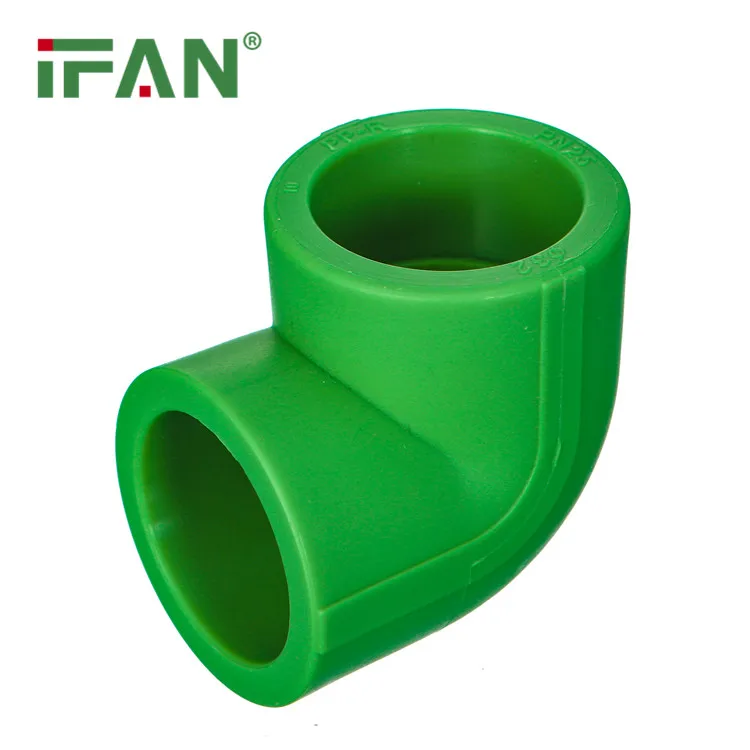 IFAN Customization 20-110mm Green Color PPR Tube Fitting PN25 Elbow PPR Pipe Fittings