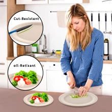 HENGLV 100% Compostable Eco-Friendly Disposable Dinner Plates Biodegradable Sugarcane Paper Plates