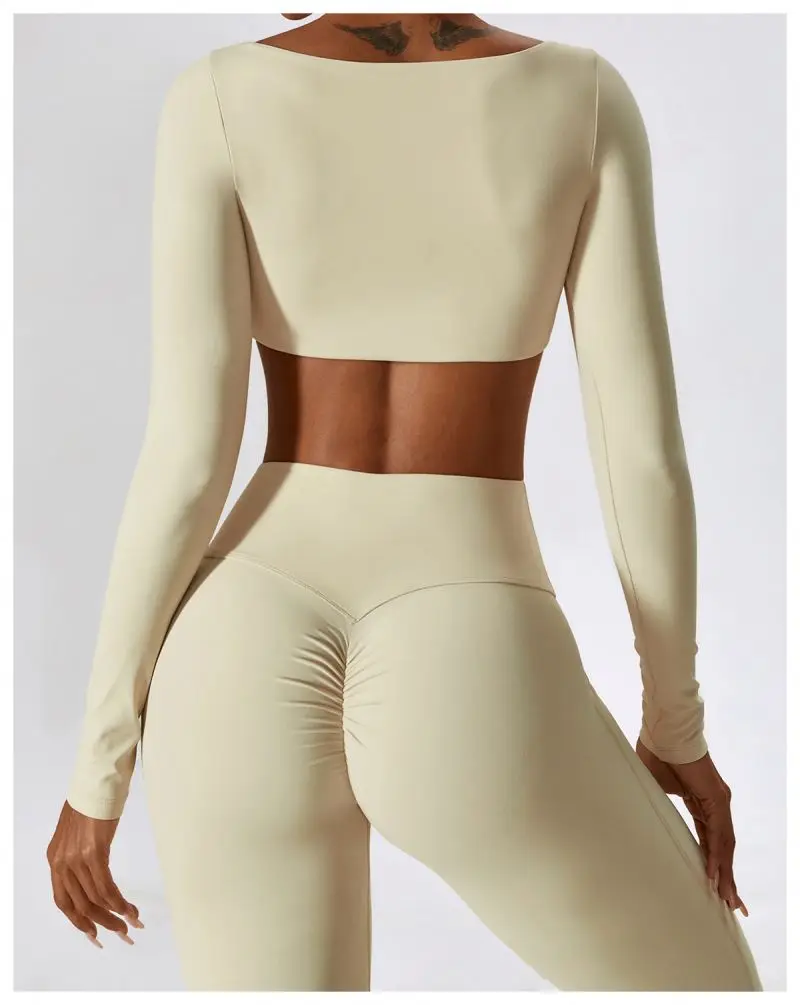 Manufacturer Wholesale Fitness Yoga Wear OEM Blank Tracksuits Women Sport Crop Top Scrunch Butt Yoga Pants Gym Sets For Women